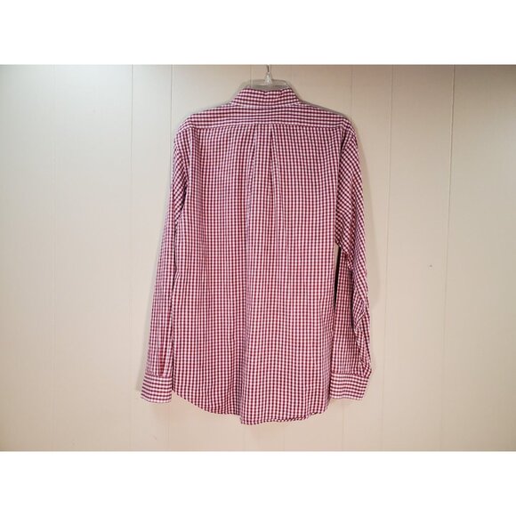 Brooks Brothers Regent Men's Large Red Plaid Long Sleeve Button Down Shirt - Picture 5 of 6